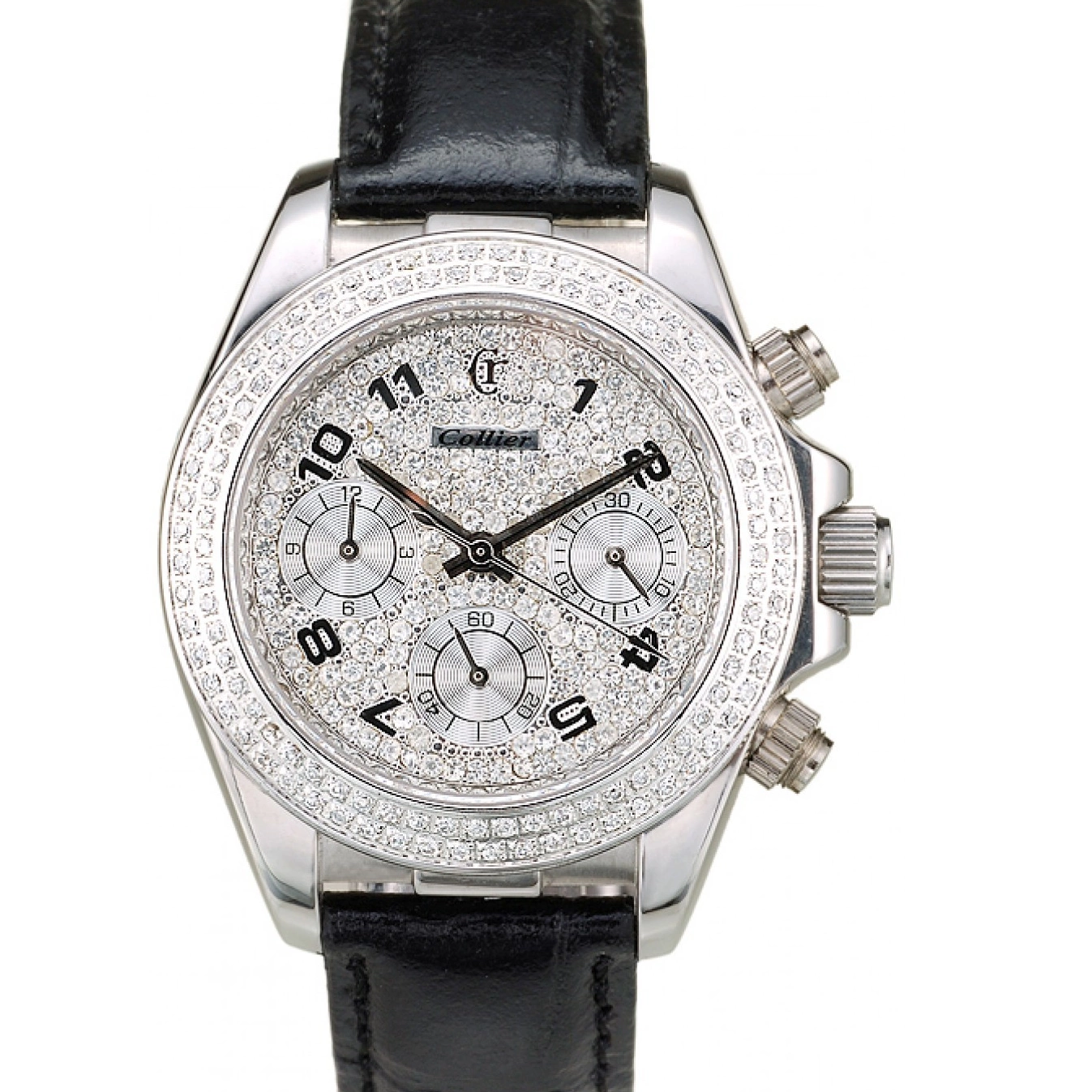 MiroTime 0719 Rolex Daytona Lady Stainless Steel Case Crystal Studded Bezel Crystal Studded Dial